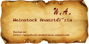 Weinstock Anasztázia névjegykártya